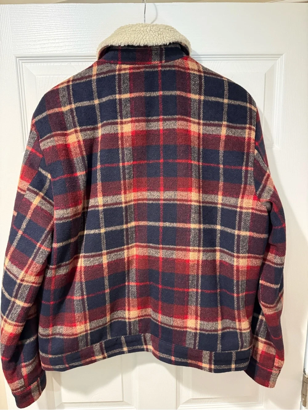 Banana Republic Plaid Wool Blend Sherpa Collar Jacket Men’s Medium